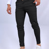 Men's Slim Button Trousers Fashion Solid Office Versatile Long Pencil Pants