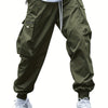 Multi-pocket Cargo Pants Men's Casual Hip-Hop Drawstring Trousers Outdoor Streetwear Sports Pant
