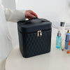 Rhombus-Embroidery Double-layer Make-up Storage Bags
