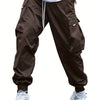 Multi-pocket Cargo Pants Men's Casual Hip-Hop Drawstring Trousers Outdoor Streetwear Sports Pant