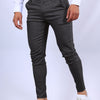 Men's Slim Button Trousers Fashion Solid Office Versatile Long Pencil Pants