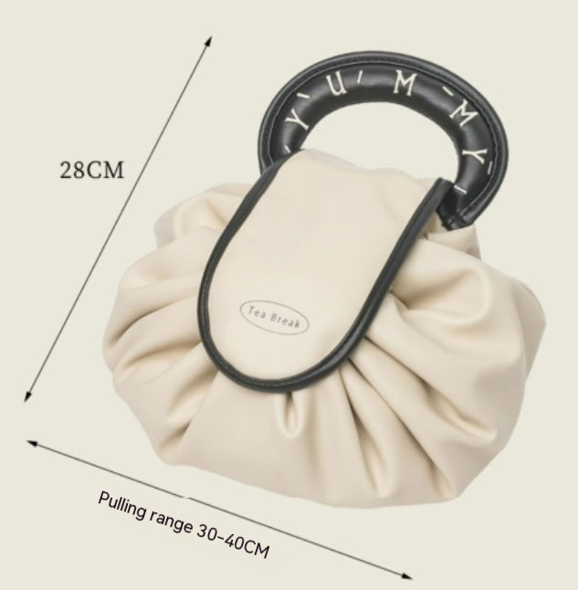 YUMMY Waterproof Drawstring Cosmetic Bag With Handle