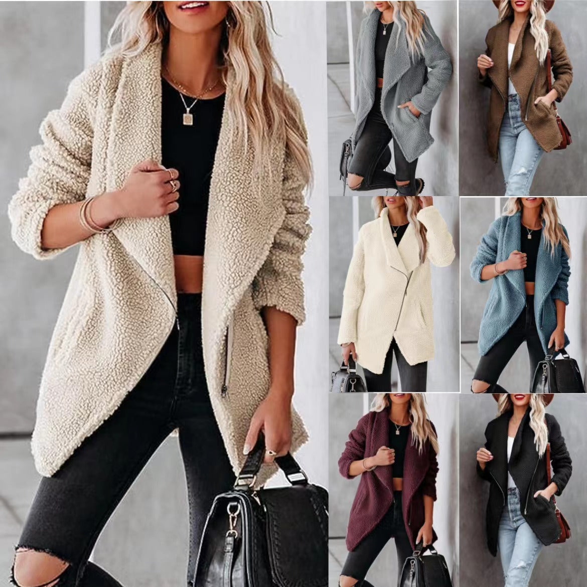Casual Wool Lamb Jacket