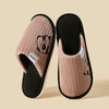 Cute Panda Slippers Winter Warm Home Indoor Non-slip Bedroom Floor Soft Slipper For Couple Fashion Solid Striped House Shoes Women