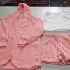 3pcs Womens Clothing Long Sleeve Crop Tank Top And Drawstring Shorts Pajama Set