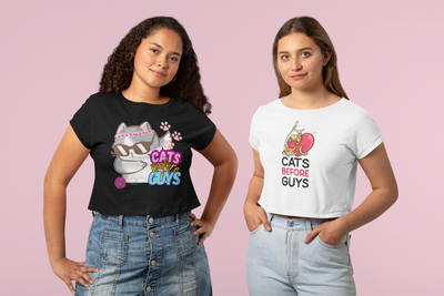Cats B4 Guys Dabbing Crop Top