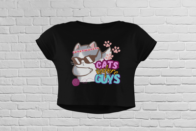 Cats B4 Guys Dabbing Crop Top