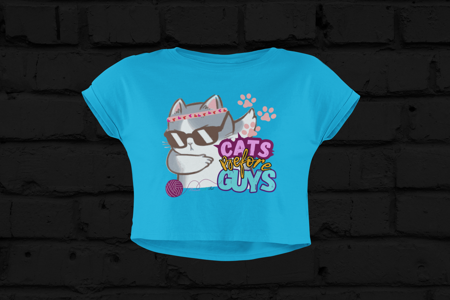 Cats B4 Guys Dabbing Crop Top