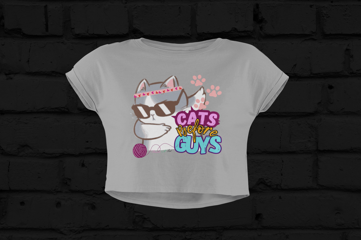 Cats B4 Guys Dabbing Crop Top