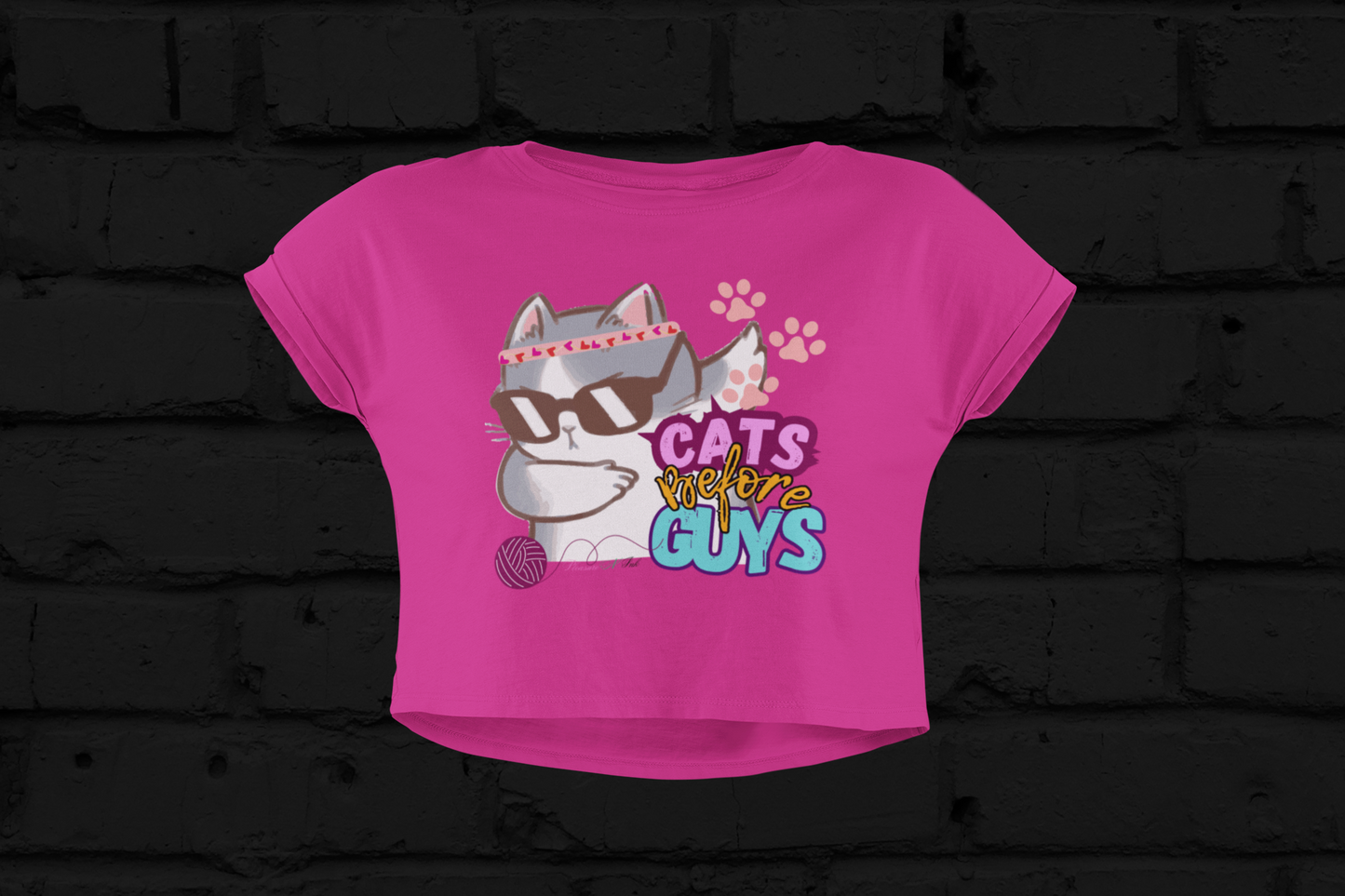 Cats B4 Guys Dabbing Crop Top