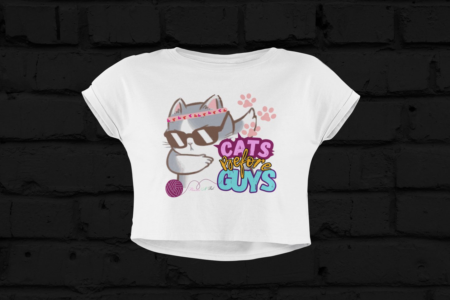 Cats B4 Guys Dabbing Crop Top