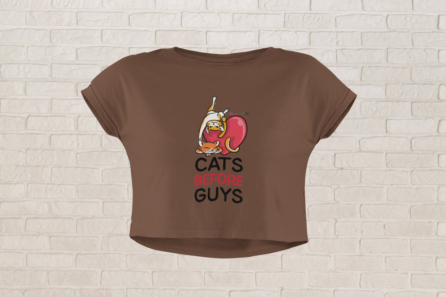 Cats B4 Guys Love Crop Top