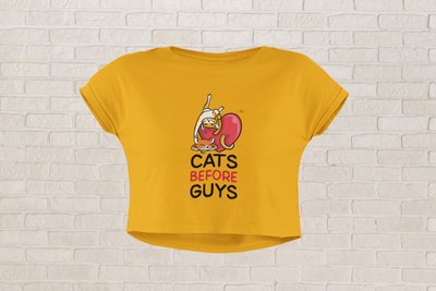Cats B4 Guys Love Crop Top
