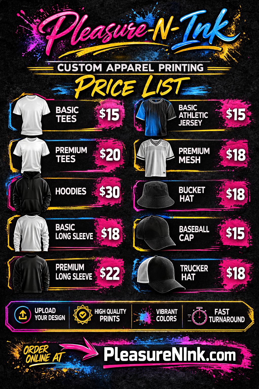 Custom Printed Apparel – Upload Your Design