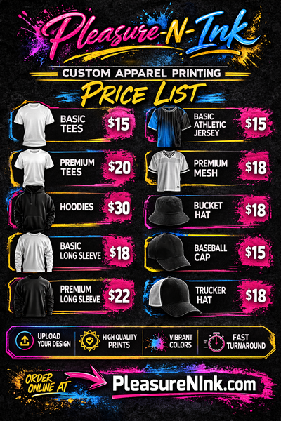 Custom Printed Apparel – Upload Your Design