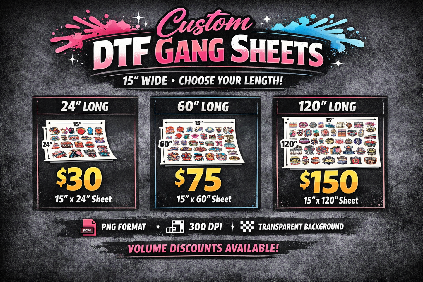 Custom DTF Gang Sheet