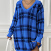 Loose Long-sleeved Plaid Dress