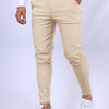 Men's Slim Button Trousers Fashion Solid Office Versatile Long Pencil Pants