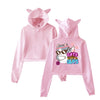 Cats B4 Guys Dabbing Crop Hoodie