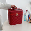 Rhombus-Embroidery Double-layer Make-up Storage Bags