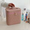 Rhombus-Embroidery Double-layer Make-up Storage Bags