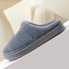 Men's Plaid Cotton Slippers Winter Warm House Shoes Indoor Thick-soled Non-slip Bedroom Floor Slipper Couple