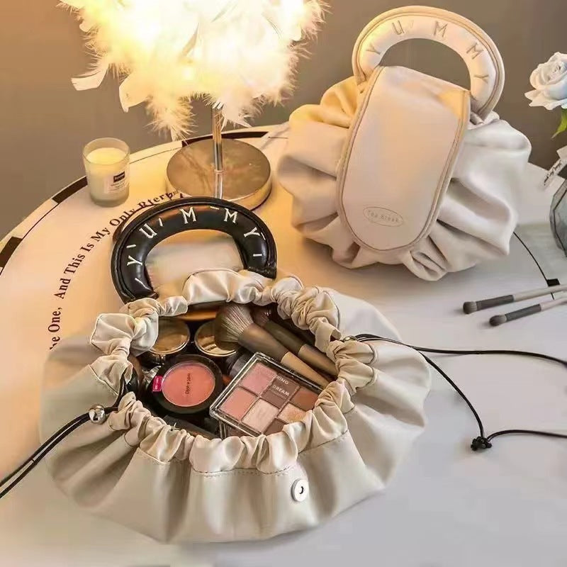 YUMMY Waterproof Drawstring Cosmetic Bag With Handle