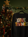 Give Thanks Crochet-Print Sweatshirt